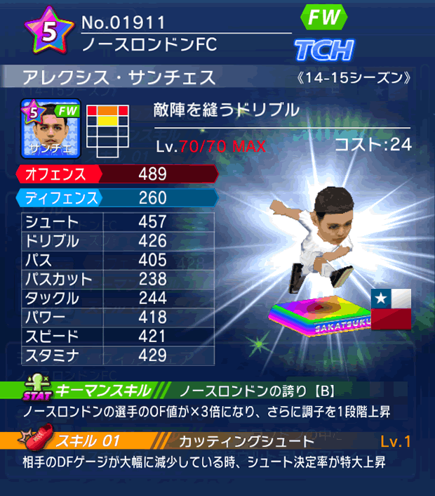 No.01911　アレクシス・サンチェス【14-15】