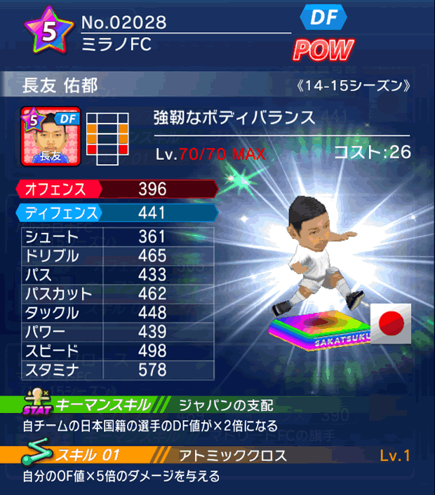 No.02028 長友佑都【14-15】