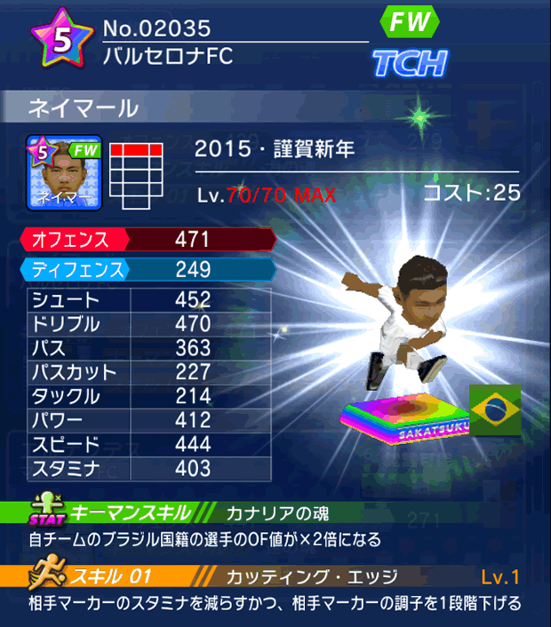 No.02035　ネイマール【15・新年】