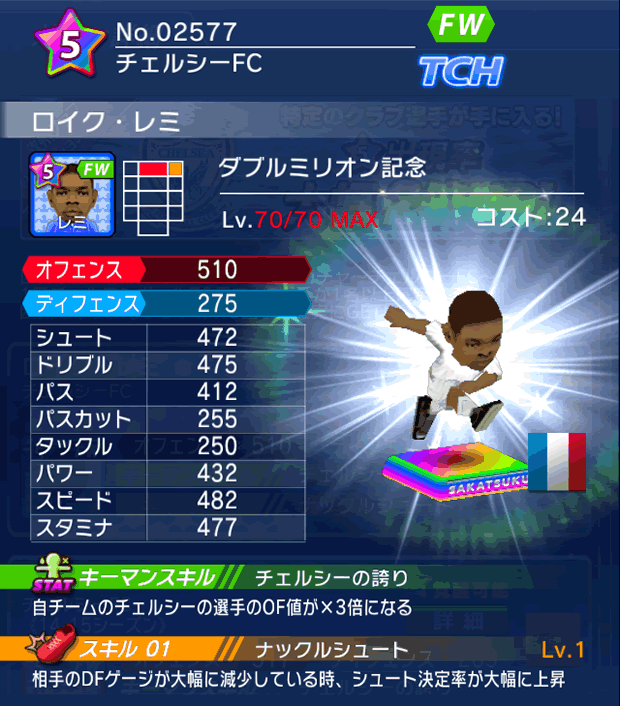 No.02577　ロイク・レミ【Wミリオン】