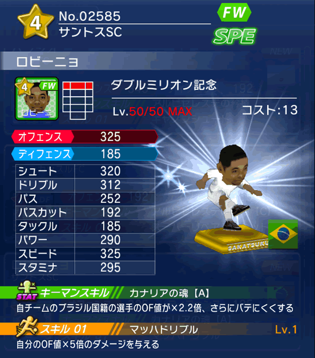 No.02585　ロビーニョ【Wミリオン】