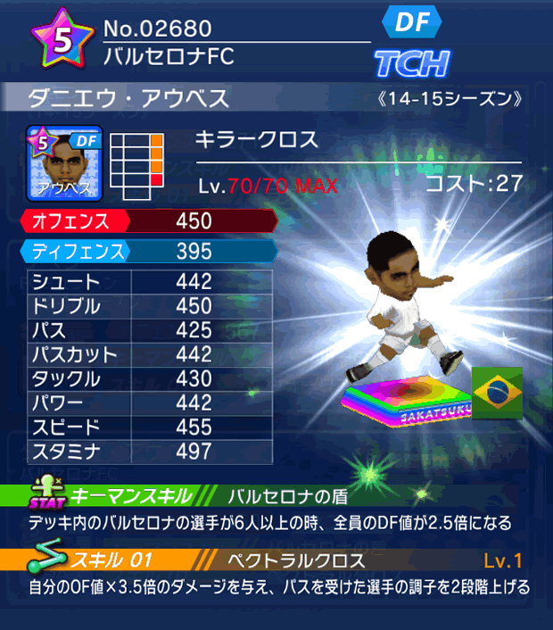 No.02680　ダニエウ・アウベス【14-15】