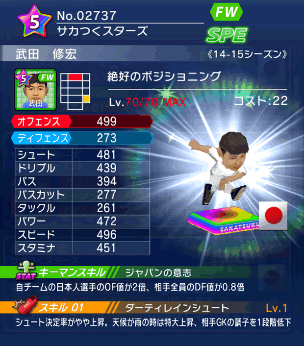 No.02737　武田修宏【14-15】