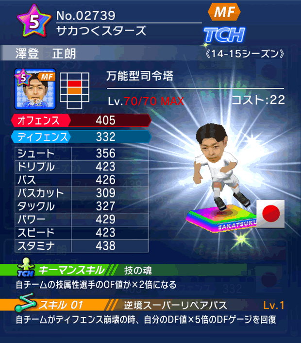 No.02739　澤登正朗【14-15】