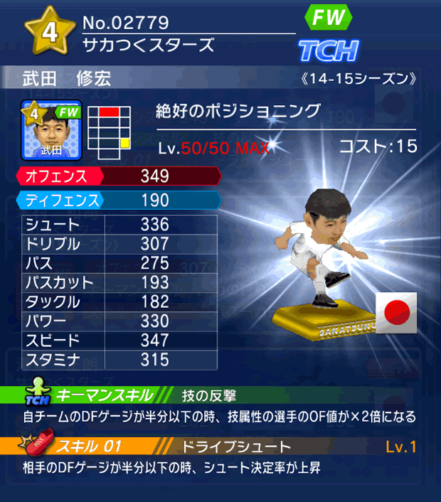 No.02779 武田修宏【14-15】