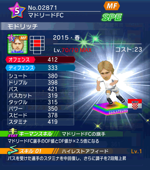 No.02871　モドリッチ【15・春】