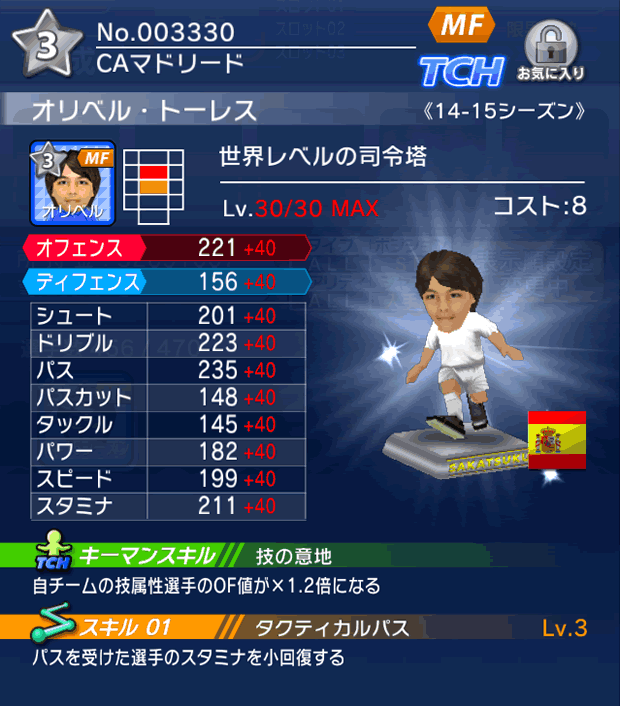 No.03330　オリベル・トーレス【14-15】