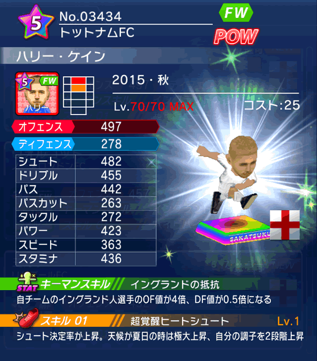 No.03434　ハリー・ケイン【15・秋】