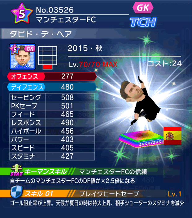 No.03526　ダビド・デ・ヘア【15・秋】