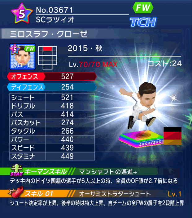 No.03671　ミロスラフ・クローゼ【15・秋】