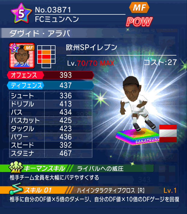 No.03871　ダヴィド・アラバ【欧州SP】