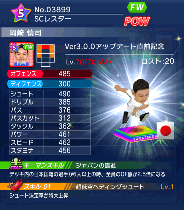 No.03899 岡崎慎司【Ver3.0.0直前】