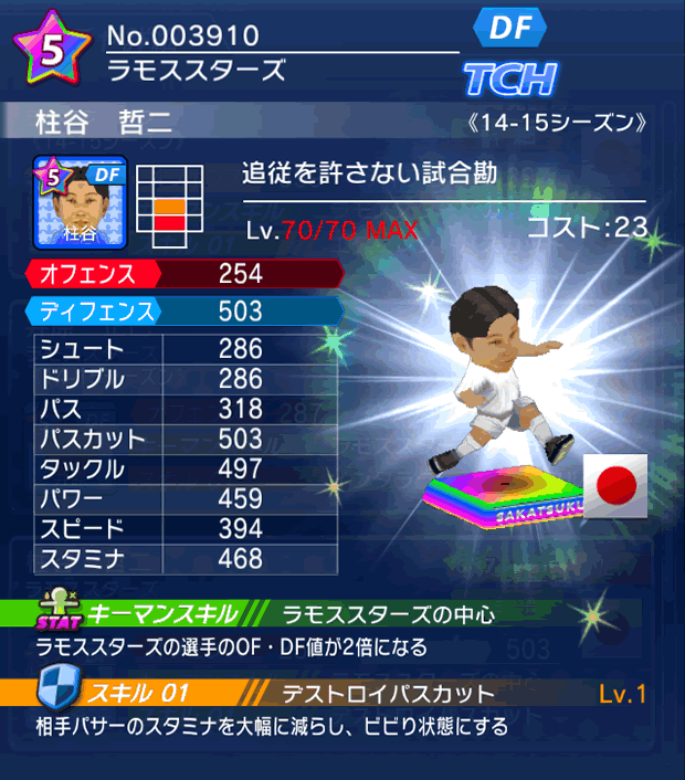 No.03910　柱谷哲二【14-15】