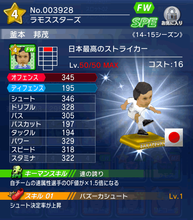 No.03928　釜本邦茂【14-15】