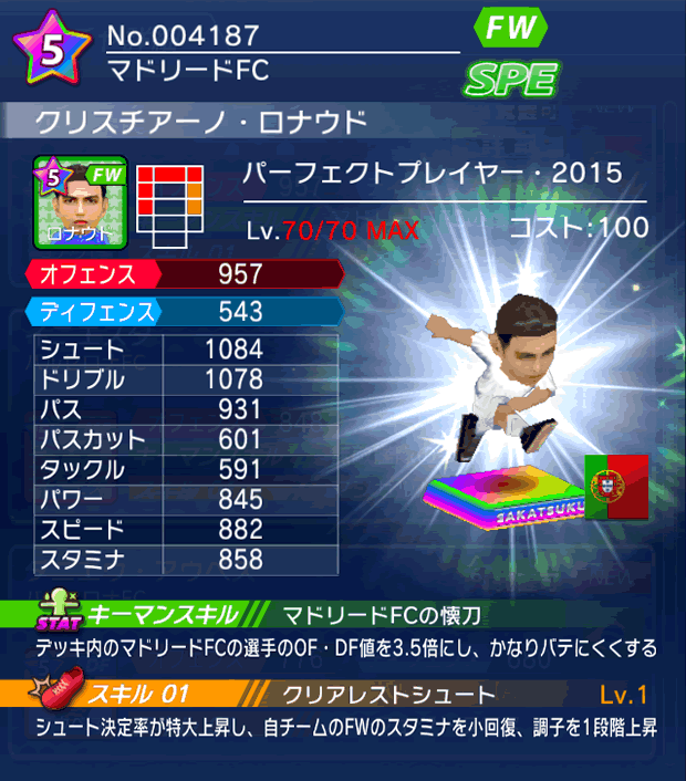 No.04187　クリスチアーノ・ロナウド【PP15】