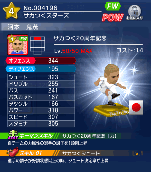 No.04196　河本鬼茂【サカつく20th】