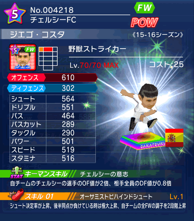 No.04218　ジエゴ・コスタ【15-16】