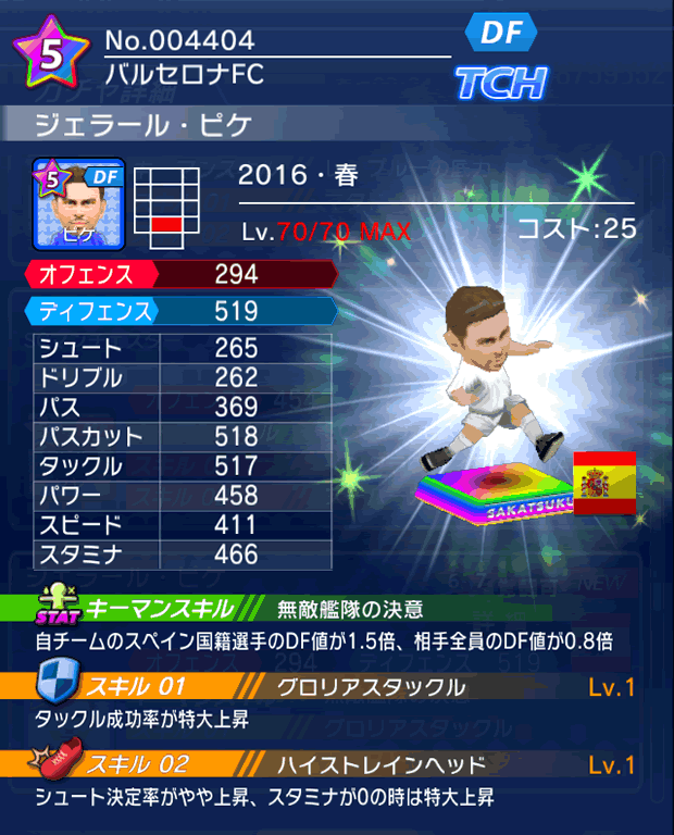 No.04404　ジェラール・ピケ【16・春】