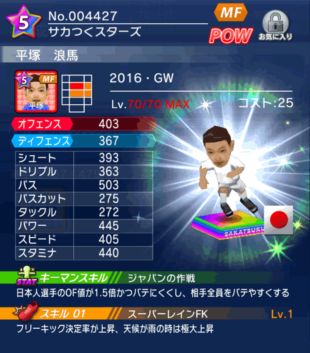 No.04427　平塚浪馬【16・GWlg】