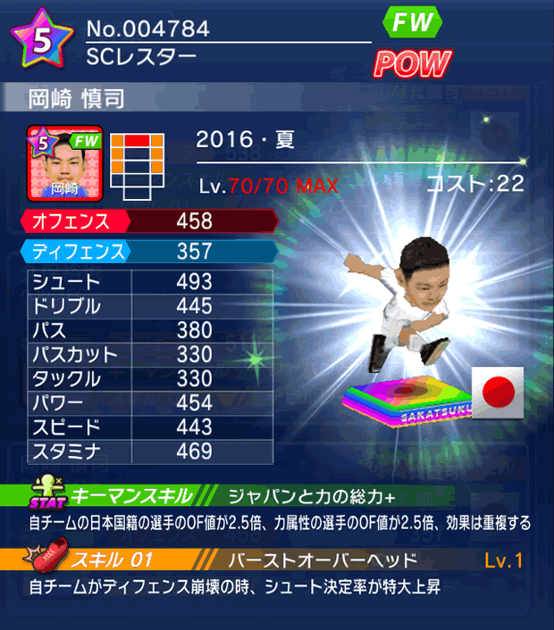 No.04784　岡崎慎司【16・夏】