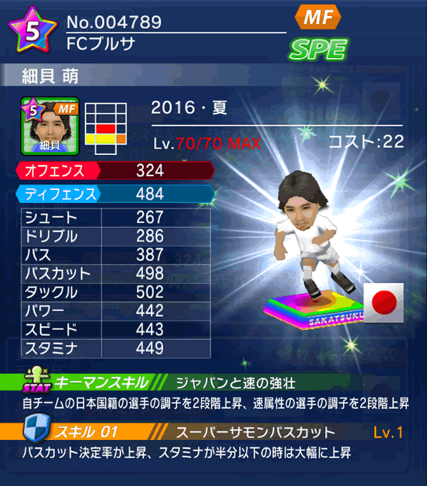 No.04789　細貝萌【16・夏】