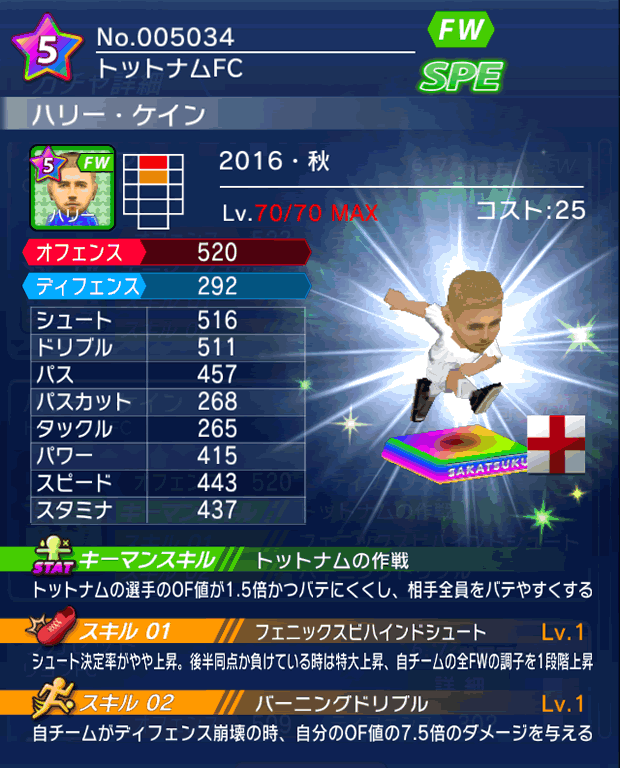 No.05034 ハリー・ケイン【16・秋】