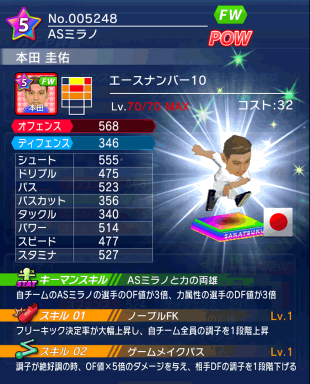 No.05248　本田圭佑【No.10】