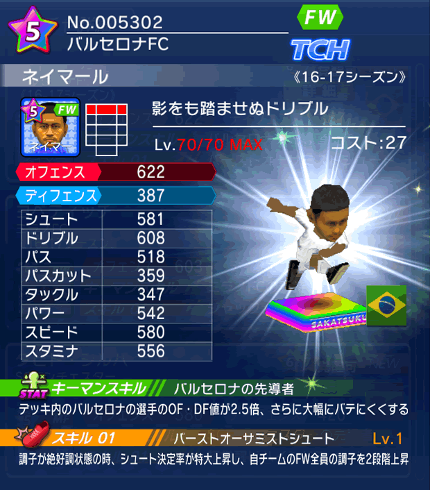 No.05302　ネイマール【16-17】