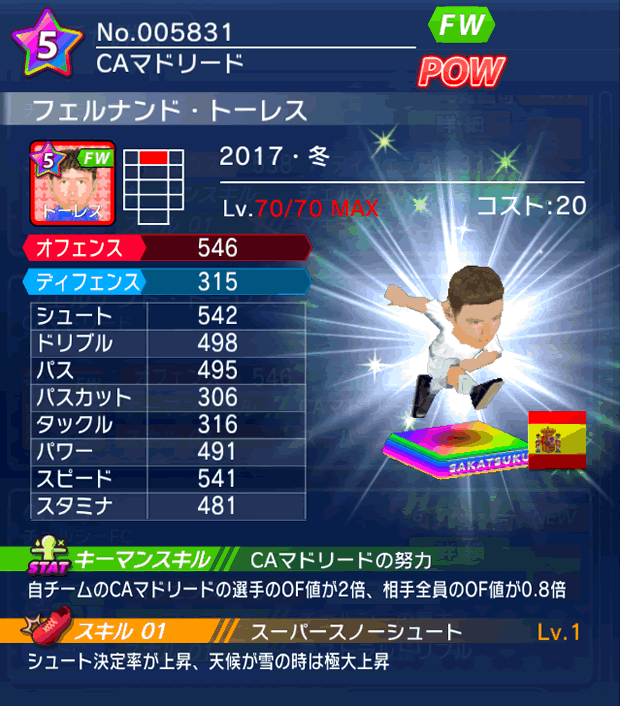 No.05831　フェルナンド・トーレス【17・冬】