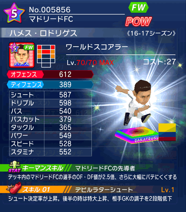 No.05856　ハメス・ロドリゲス【16-17】