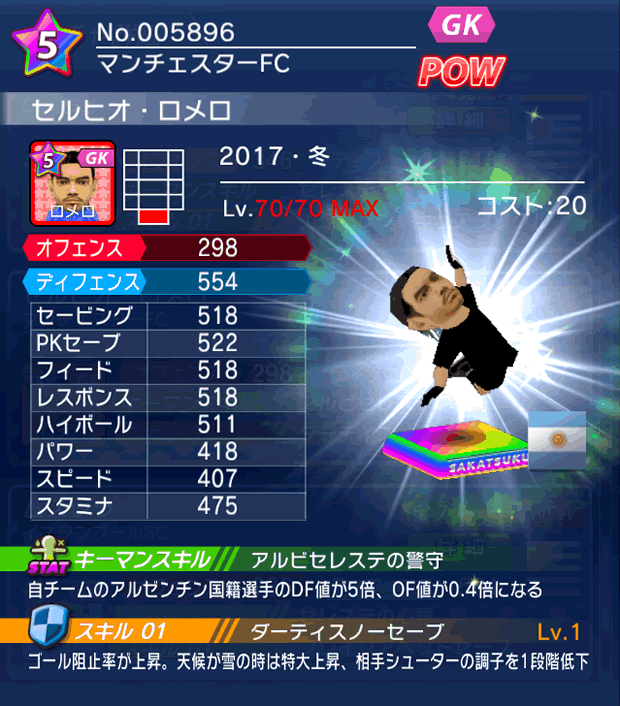 No.05896　セルヒオ・ロメロ【17・冬】