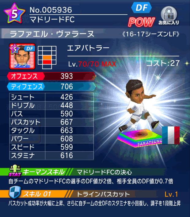 No.05936 ラファエル・ヴァラーヌ【16-17LF】