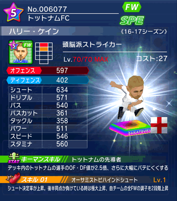 No.06077 ハリー・ケイン【16-17】