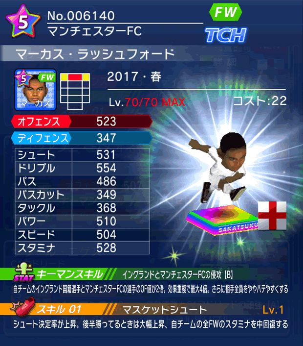 No.06140　マーカス・ラッシュフォード【17・春】