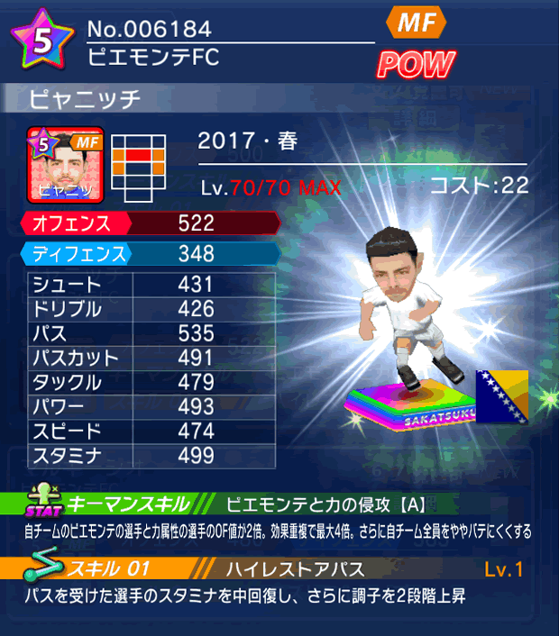 No.06184　ピャニッチ【17・春】