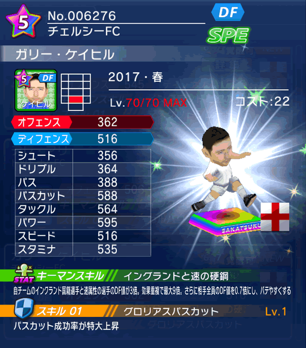 No.06276　ガリー・ケイヒル【17・春】