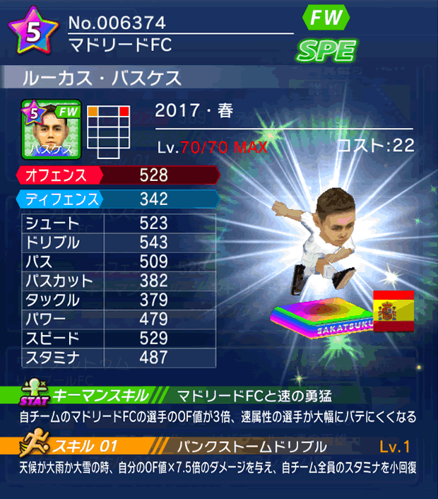 No.06374　ルーカス・バスケス【17・春】