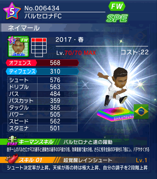 No.06434　ネイマール【17・春】