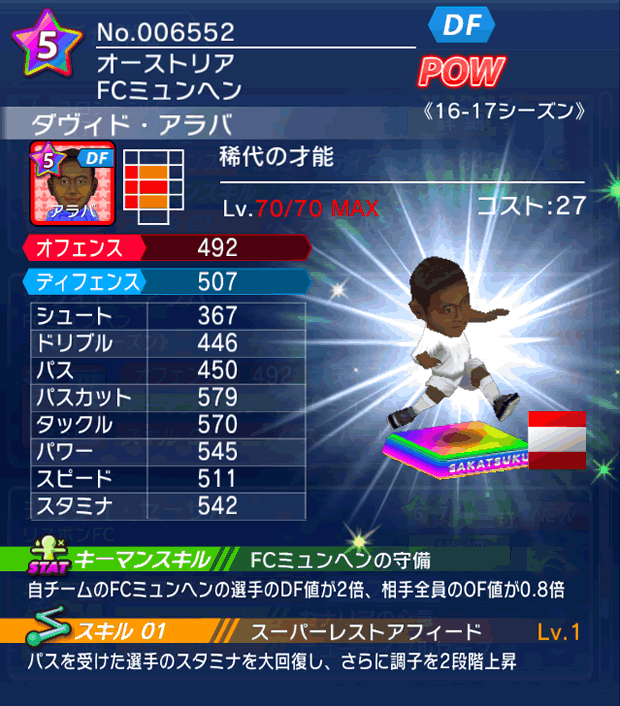 No.06552　ダヴィド・アラバ【16-17】