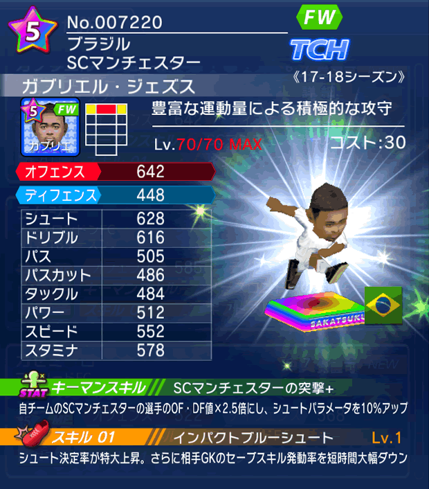 No.07220 ガブリエル・ジェズス【17-18】