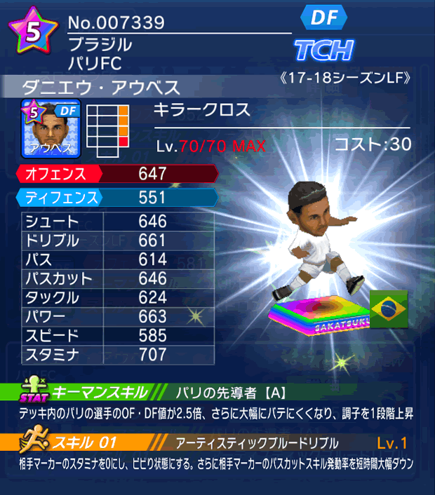 No.07339　ダニエウ・アウベス【17-18LF】