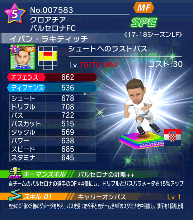 No.07583　イバン・ラキティッチ【17-18LF】