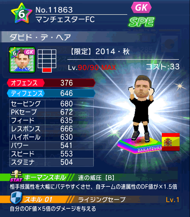 No.11863　ダビド・デ・ヘア【14・秋】