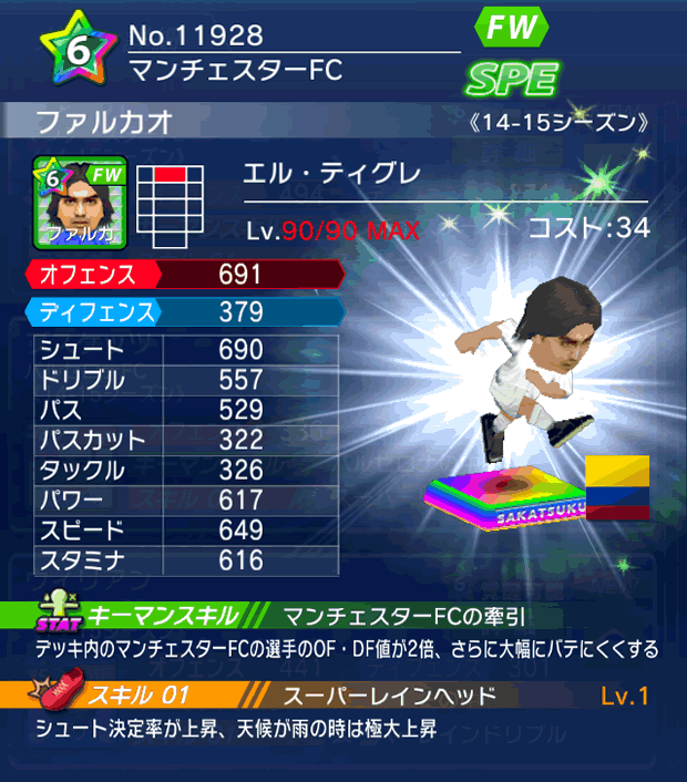 No.11928　ファルカオ【14-15】