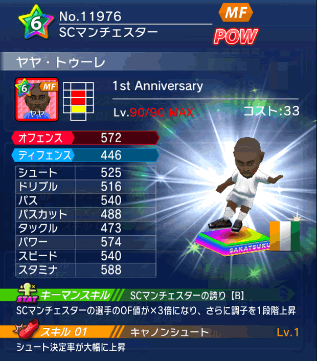 No.11976　ヤヤ・トゥーレ【1stAnniv】