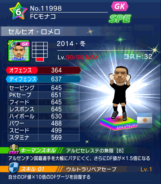 No.11998　セルヒオ・ロメロ【14・冬】