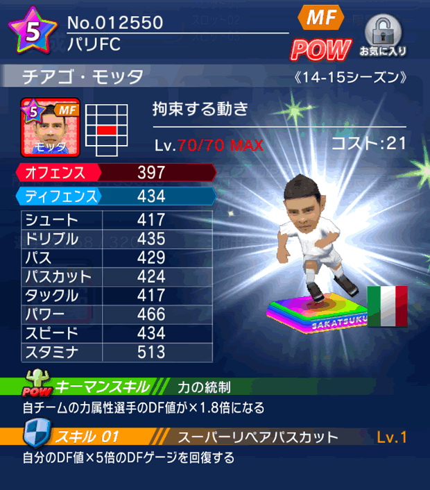 No.12550　チアゴ・モッタ【14-15】