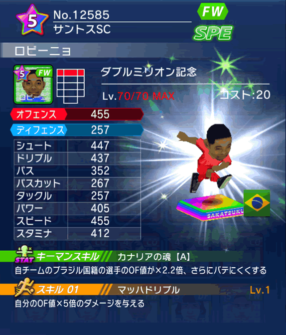 No.12585　ロビーニョ【Wミリオン】