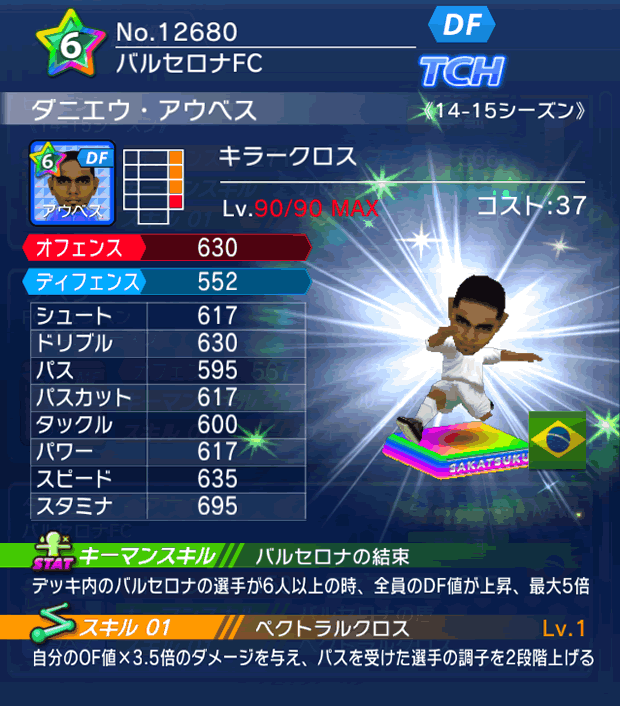 No.12680　ダニエウ・アウベス【14-15】