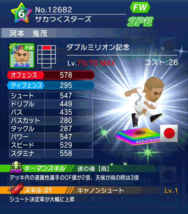 No.12682　河本鬼茂【Wミリオン】